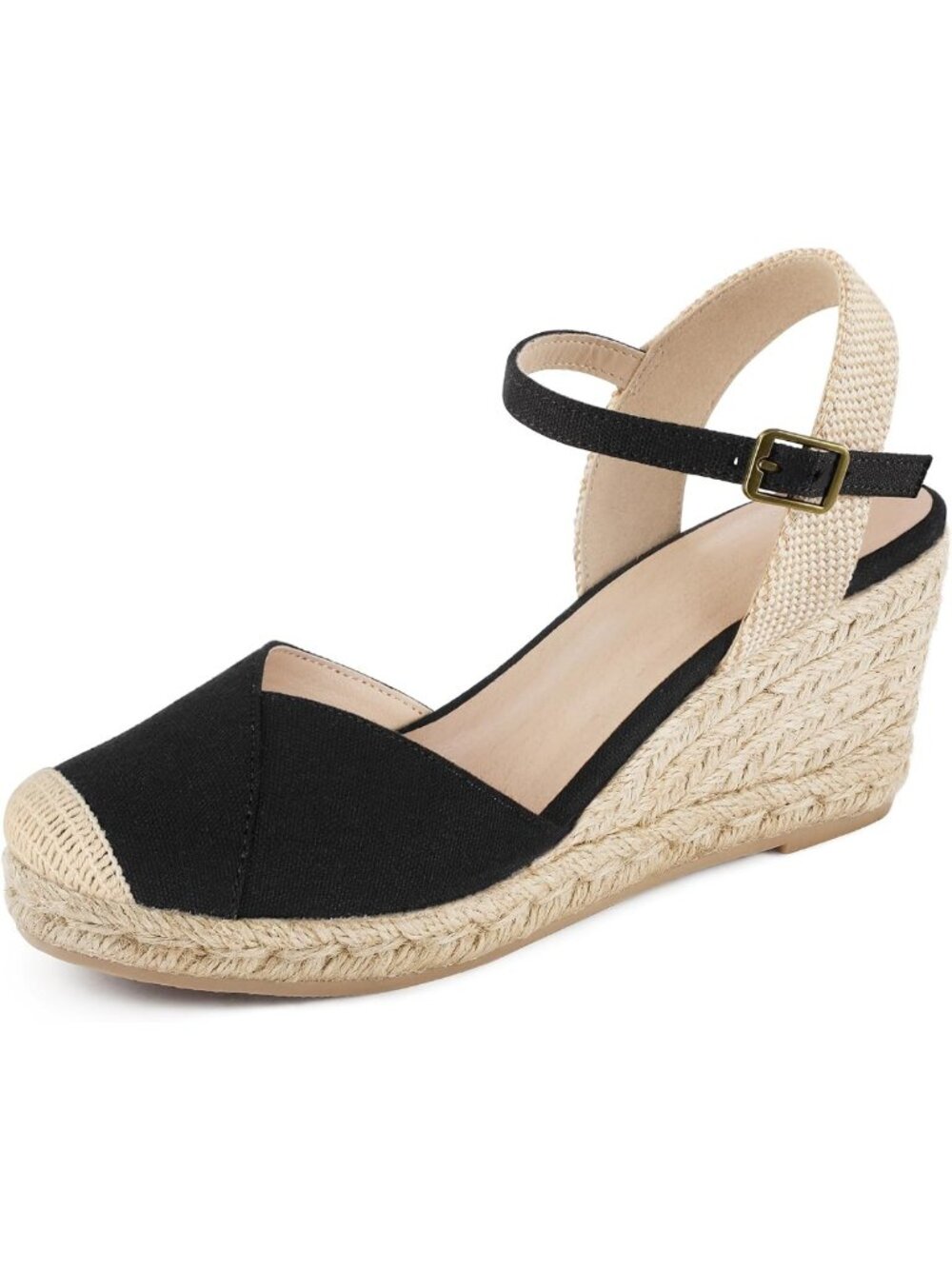 Stylish Women's Closed Toe Espadrille Wedge Sandals - Summer Platform Shoes